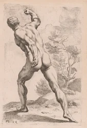 Il Gladiatore Borghese, vista posteriore (tavola 29)