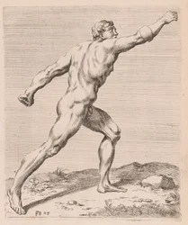 Il Gladiatore Borghese, vista laterale, girato a destra [tavola 28]