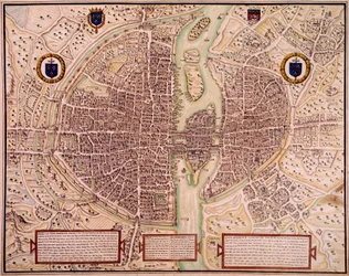 Mappa della città di Parigi nel 1540-1555 detta dell