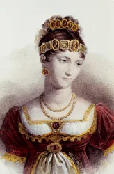 Ritratto di Paolina Bonaparte (litografia a colori)