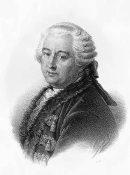 Ritratto di Claude-Adrien Helvetius (1715-1771), scrittore e filosofo francese, incisione di François-Séraphin Delpech (1778-1825)