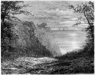 Le scogliere di gesso al Königsstuhl, Rügen, Germania, XIX secolo