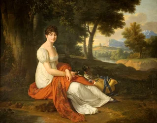 Polacco: Ritratto di Elżbieta Skotnicka nata Laskiewicz Skotnicka (1781-1849), moglie di Michał Skotnicki