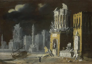Rovine fantastiche con sant