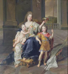Duchessa de la Ferte con il duca di Bretagna e il duca d