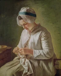 La sarta o giovane donna che lavora
