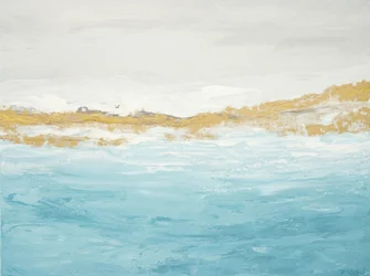 Paesaggio marino astratto "Blue Gold"