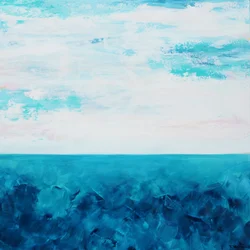Paesaggio marino blu intenso