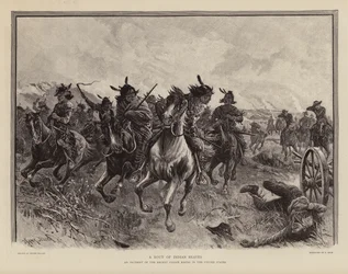 Una rotta di guerrieri durante una rivolta dei nativi americani
