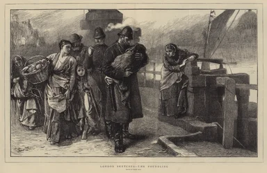 Schizzi di Londra, il trovatello (incisione)