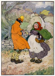 Illustrazione per La storia di Tom il figlio del pifferaio (litografia a colori)