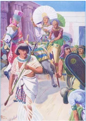 Giuseppe il governatore, da The Bible Picture Book pubblicato da Thomas Nelson, c.1950