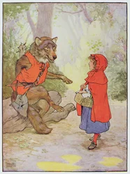 Cappuccetto Rosso e il Lupo, illustrazione da 