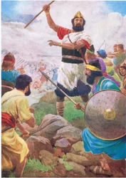 Saul ottiene il suo regno, da The Bible Picture Book pubblicato da Thomas Nelson, c.1950