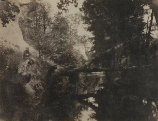 Paesaggio con Figura Seduta sulla Riva del Torrente