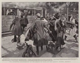 Il tentato assassinio del Principe di Galles alla stazione ferroviaria, Bruxelles