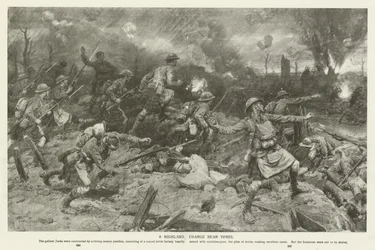 Una carica delle Highland vicino a Ypres, Prima Guerra Mondiale