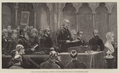 Riunione commemorativa di Dean Stanley nella Chapter House, Westminster Abbey