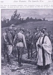 Giuramento di vendetta, illustrazione da After Pretoria: The Guerilla War, 1902