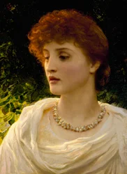 "Sylvia" Ritratto di una giovane donna della borghesia inglese vittoriana. Dipinto di Frank Dicksee (1853-1928) Collezione privata