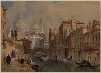 Veduta di Venezia: La cupola di Santa Maria della Salute, 1853