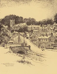 Villaggio di Downham (litografia)