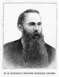 H.M. Hyndman, fondatore del primo partito politico socialista britannico, illustrazione da 
