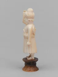 Pedone nero, pezzo degli scacchi, India, circa 1820