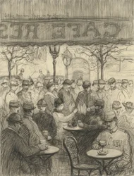 Vendita di bandiere americane sul boulevard la domenica di Pasqua, 1917
