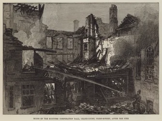 Rovine della Scottish Corporation Hall, Crane-Court, Fleet-Street, dopo l