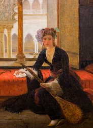 Sultana in un interno (olio su tela)