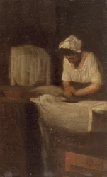 Una donna che stira, La lavandaia
