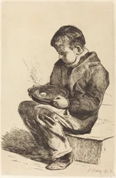 Ragazzo che Mangia la Zuppa