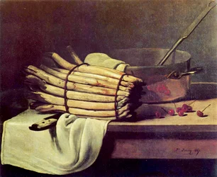 Tedesco: Natura morta con asparagi