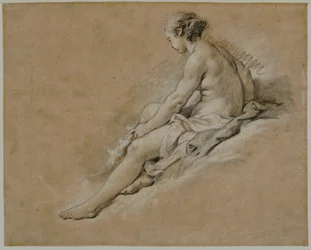 Ragazza nuda seduta