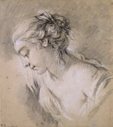 Busto di una Ragazza di profilo a sinistra, metà XVIII secolo