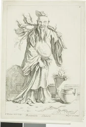 Botanico cinese, da Recueil de diverses figures chinoise du cabinet de François Boucher