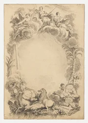 Design per uno stemma in onore di William Earl Cowper (ca. 1665-1723)