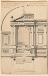 Disegno, prospetto del paravento dell