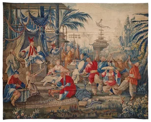Arazzo di Luigi XVI "aux Chinoiserie", Aubusson, ultimo quarto del XVIII secolo