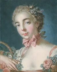 Testa di Flora, inciso da Louis-Marin Bonnet, 1769