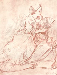 La signora con il ventaglio, XVIII secolo