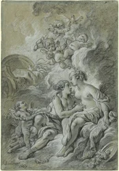 Venere appoggiata sul suo caro Adone...