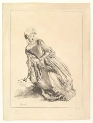 Donna inclinata a sinistra, 1722-28