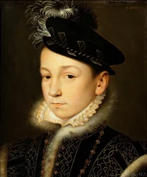 Tedesco: Re Carlo IX di Francia (1550-1574), busto Re Carlo IX di Francia