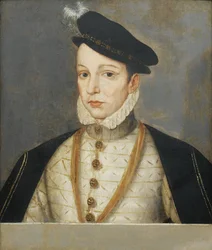 Ritratto di Re Carlo IX di Francia 1550-1574, fine del XVI secolo