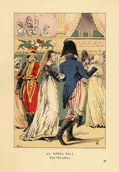 Ospiti alla moda a un ballo in maschera