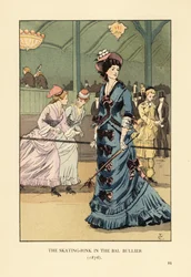 La pista di pattinaggio nel Bal Bullier nel 1876
