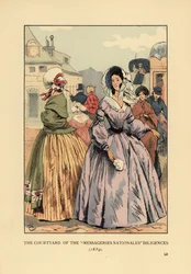 Donne in attesa delle diligenze a Parigi