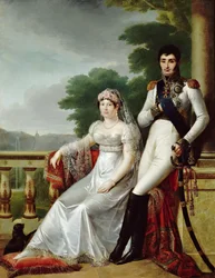 Jérôme Bonaparte e Catharina di Württemberg come re e regina di Vestfalia
